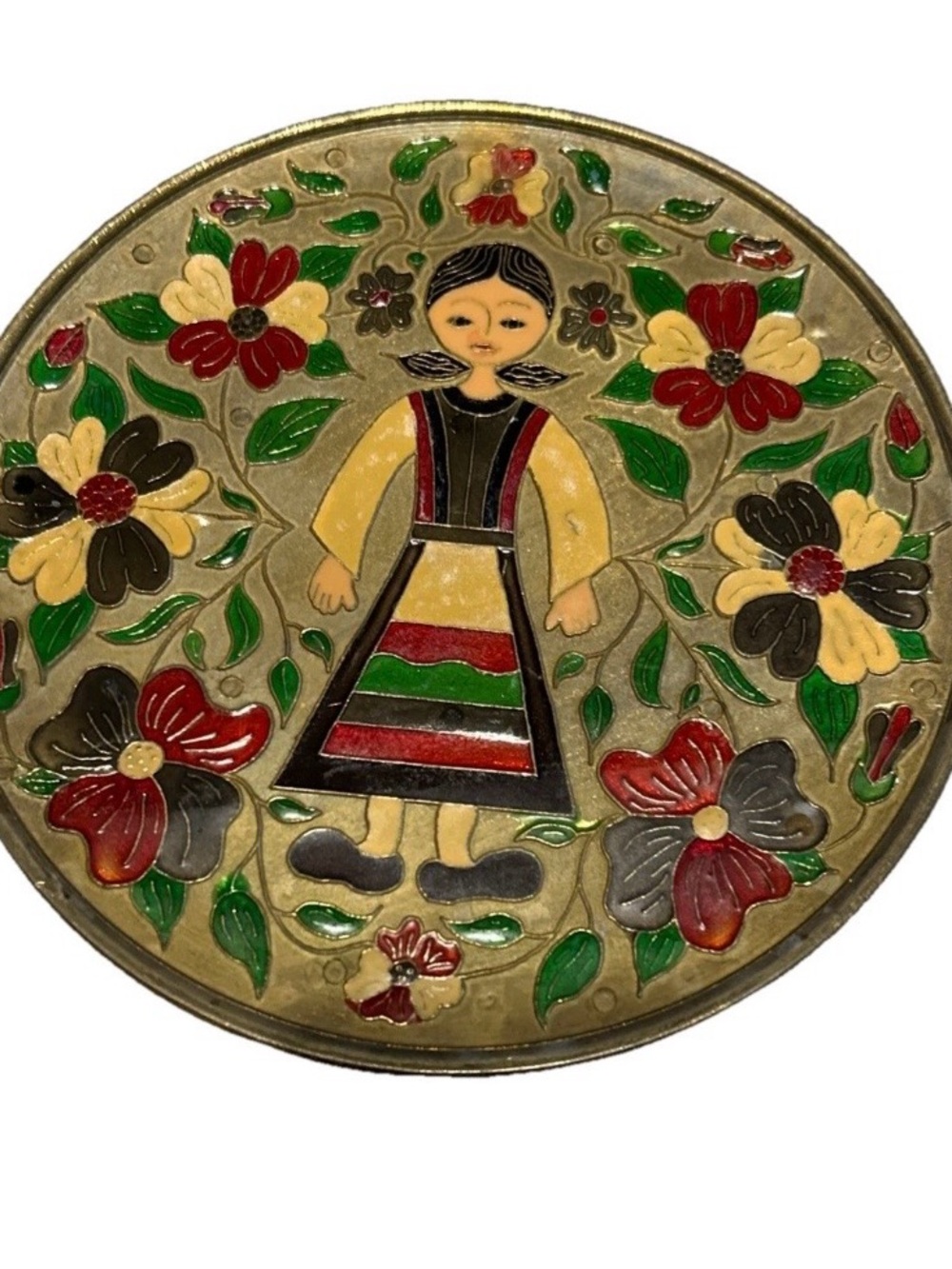 VTG Cloisonné Folk Art
Maltotex  Colorful Metal